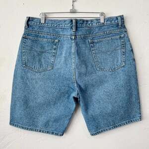 Vintage Anchor Blue Baggy Denim Jorts, 90s Skater Grunge Shorts, Waist 36